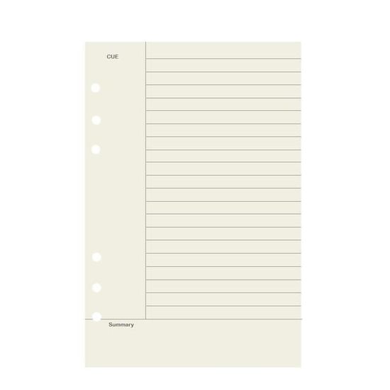 Cornell Lot de 2 feuilles de papier de remplissage pour classeur A5 à 6 trous, 100 feuilles/200 pages, 100 g/m², blanc, 14,7 x 21,1 cm