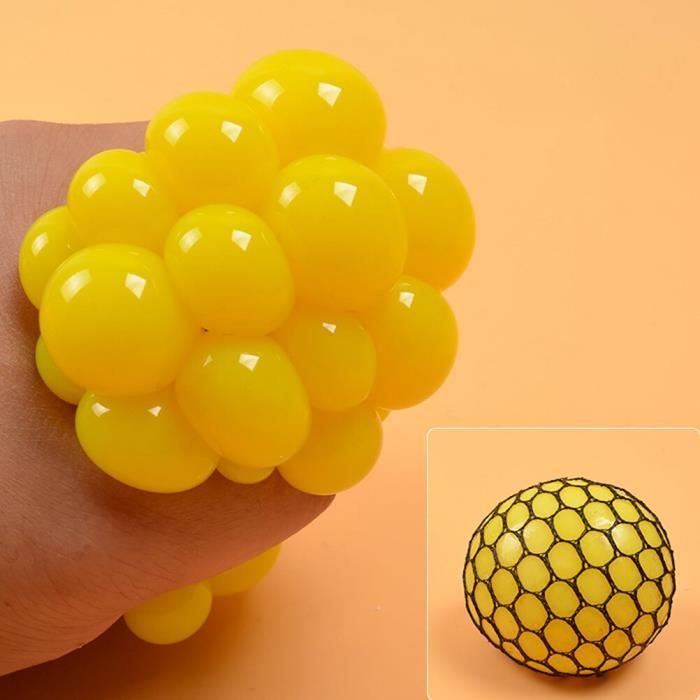 Boules Anti-stress En Forme De Raisin - Lot De 4 - Jouet Sensoriel Pour Enfants Et Adultes - 4 Cm - 7
