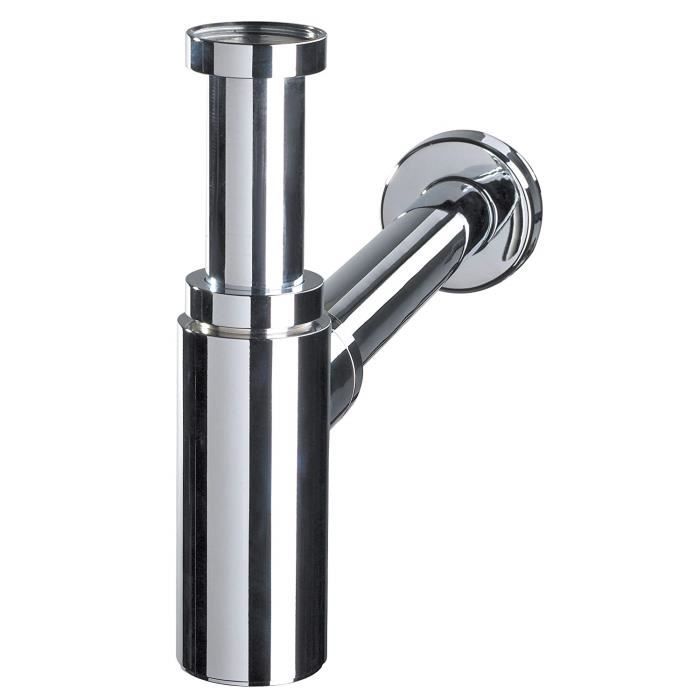 Wirquin 30718694 SIPHON DE LAVABO DESIGN EN LAITON CHROME LINEIS,