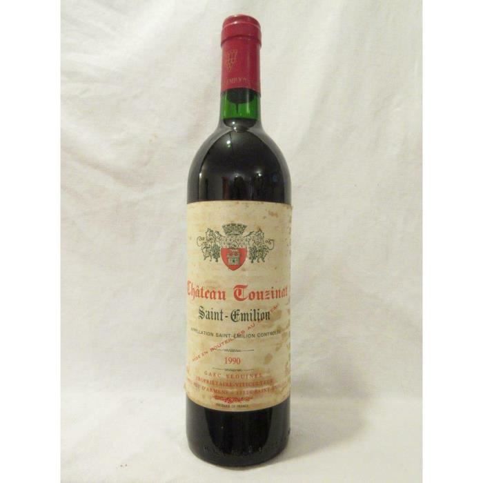 saint-émilion château touzinat rouge 1990 - bordeaux france
