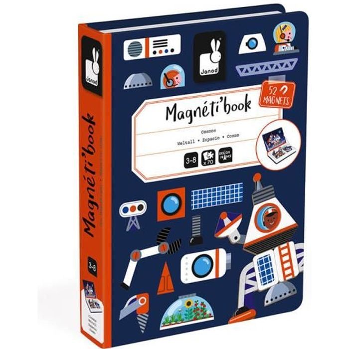 Magnéti'book Cosmos, 52 magnets - Jeu Magnétique - Dès 3 ans