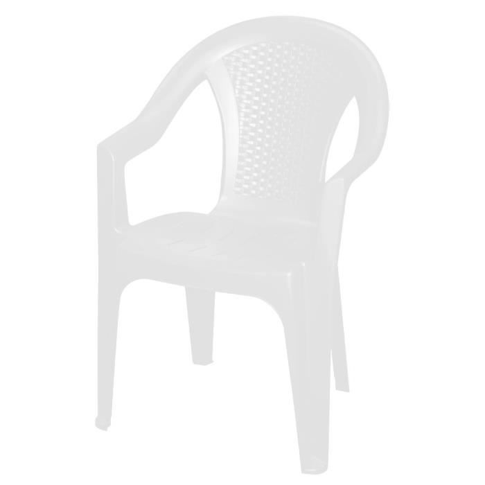 Stackable garden chair in white