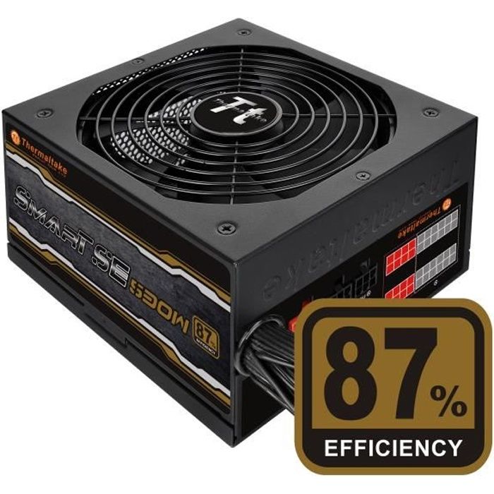 Thermaltake Alimentation PC SMART SE 530W - Semi-modulaire - Rendement 87%