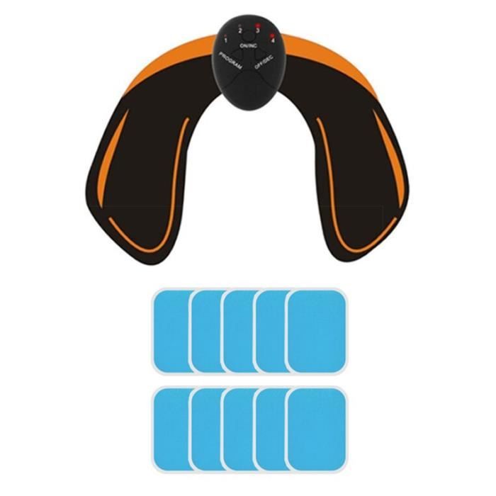 Ceinture électrostimulation,EMS entraîneur de hanche intelligent stimulateur musculaire sans fil fessier coussin - Type Jaune
