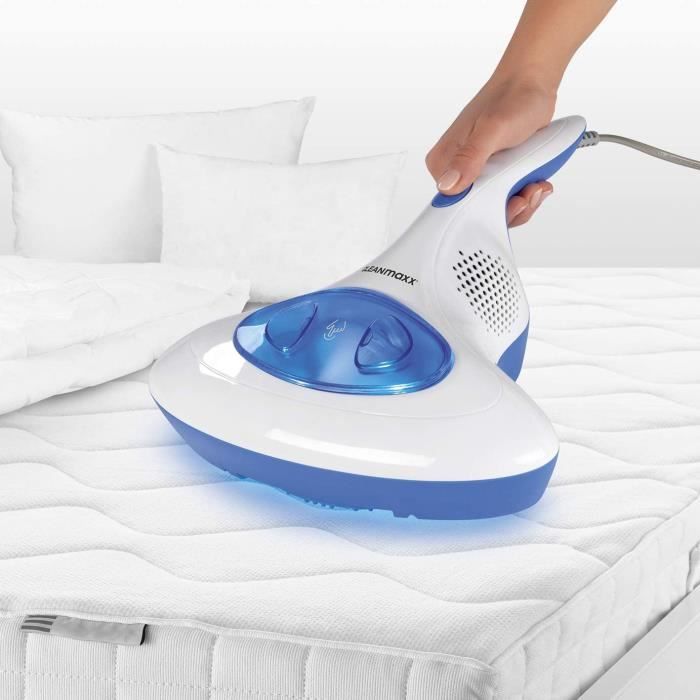 CLEANmaxx aspirateur à main anti-acariens idéal pour les personnes allergiques - nettoyeur de matelas stérilise les surfaces grâce à