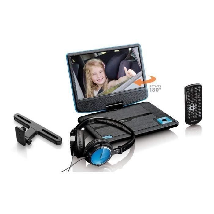 Lenco DVP-910 Lecteur DVD Portable Convertible Noir, Bleu 22,9 cm (9-) - Lecteurs DVD-Blu-Ray Portables (Lecteur DVD Portable, Co