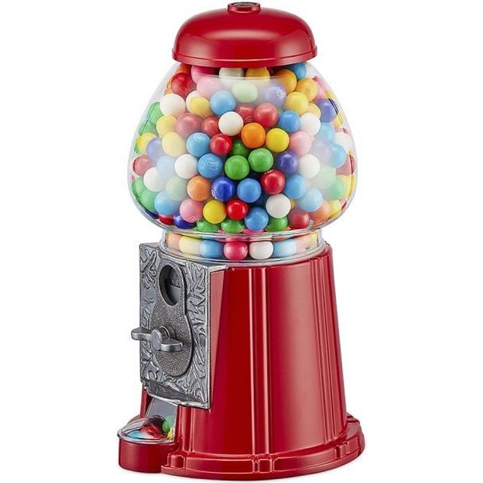 Machine à bonbons American Dream Rouge Tirelire et distributeur de bonbons, de chewing gum... Métal-Verre 28 x 15 x 16 cm