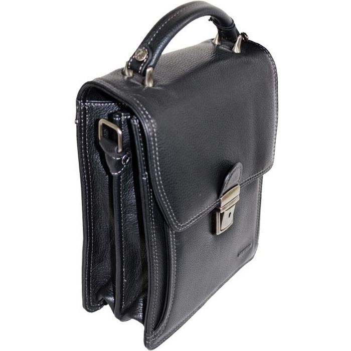 KATANA Sacoche  baisenville  en cuir réf 69315 noir (2 couleurs disponible)
