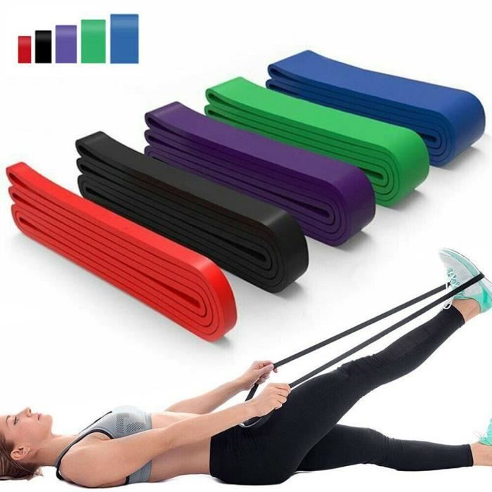 208*4.5*45mm Bande de résistance de bande de tension d'anneau épais en latex, Band for Training Stretching aléatoires de couleur