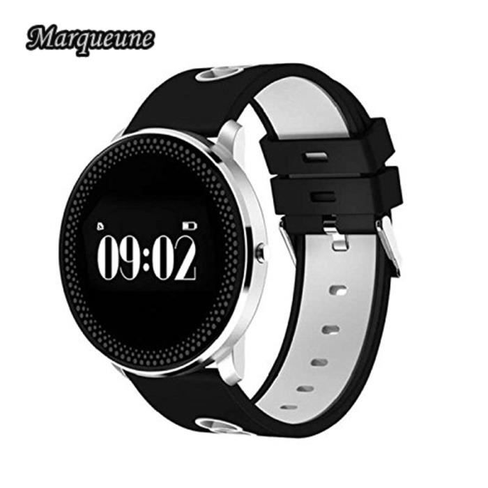 Montre connectée sport GPS et navigation Bracelet Connecté Bluetooth 4.0 Marqueune CF007 pour iOS et Android - Noir blanc