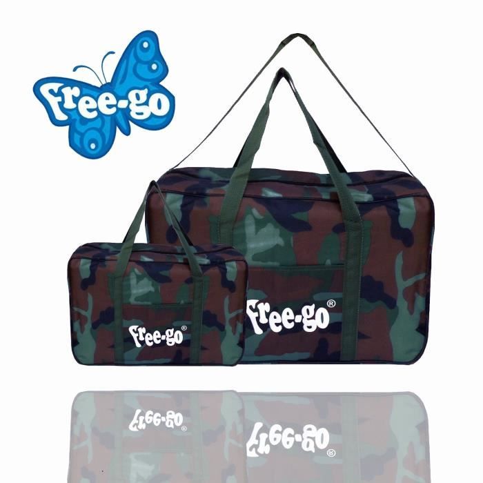 Set 2 sacs isothermes FREE GO avec effet camouflage avec 2 poignées et sangle (Vert)
