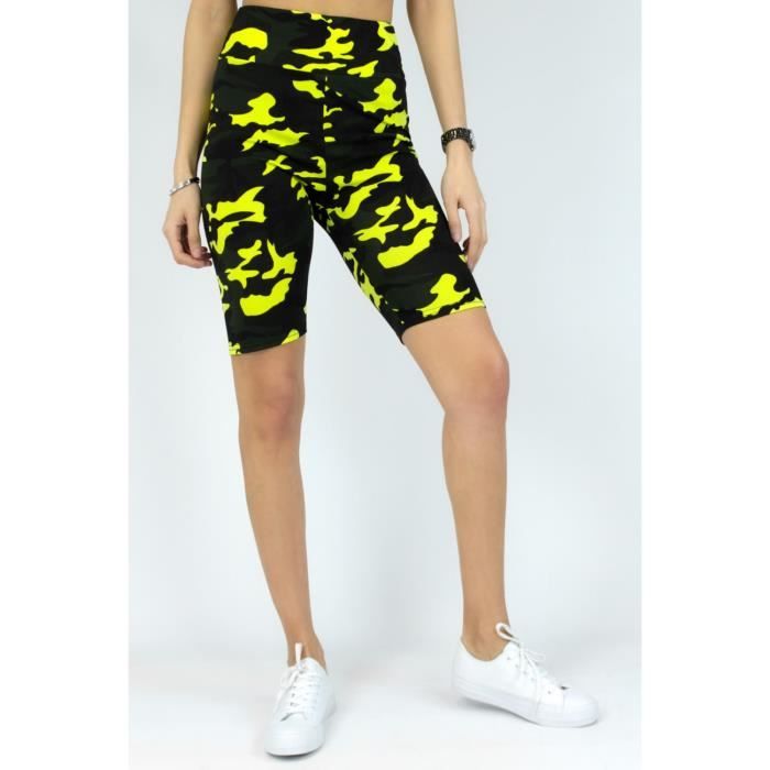 Short de fitness Femme Jaune