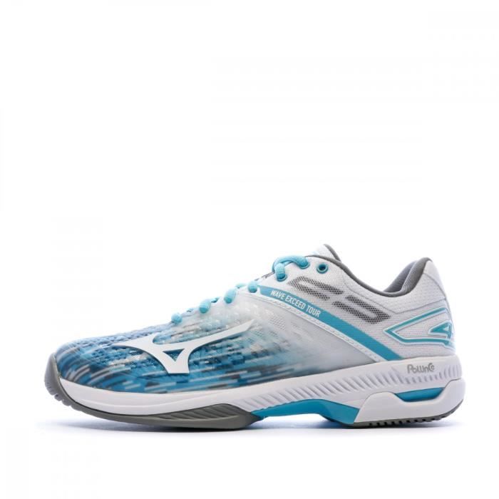 Chaussures de tennis bleu/blanc femme Mizuno Wave Exceed Tour 4 AC