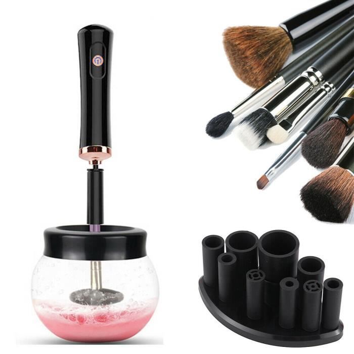 Machine Cosmetic Cleaning Dry Washing Électrique Make Up Brush Cleaner Dryer - Noir
