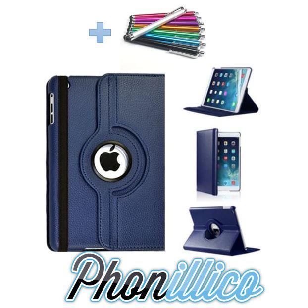 Coque Bleu foncé + Stylet compatible Apple iPad Air 1 / Air 2