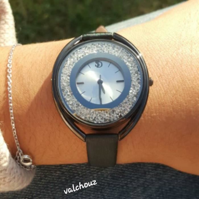 MONTRE FEMME SUPER BIJOUX TENDANCE NOIR