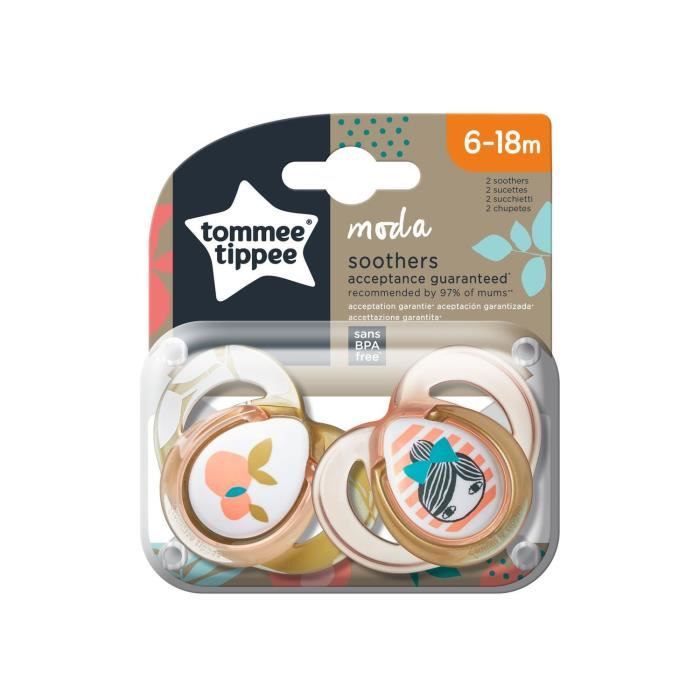 TOMMEE TIPPEE Sucette CTN Moda 6-18m Fille x2