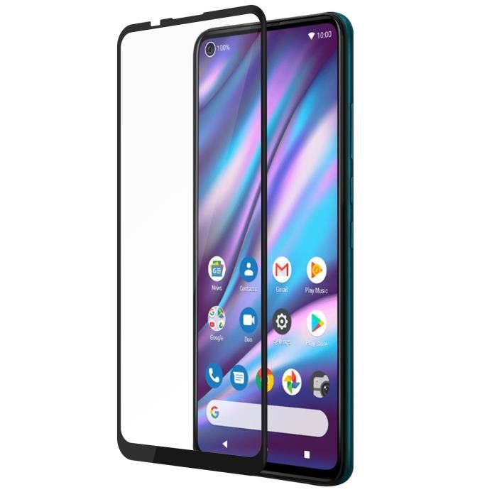 Film Wiko View 5 / 5 Plus Verre Trempé 9H Original Wiko Full Cover Contour noir Noir
