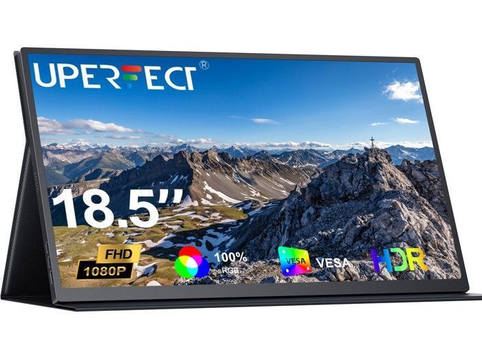 UPERFECT Écran portable IPS Full HD 185 pouces 1080P rapport de contraste 1200:1  100 % sRVB  Vitesse de réponse de 14 ms