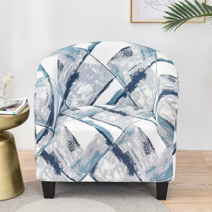 Impression Housse de Chaise Chesterfield Cabriolet 1 Pièces Housse de Chaise de Baignoire Housse de Fauteuil Protecteur