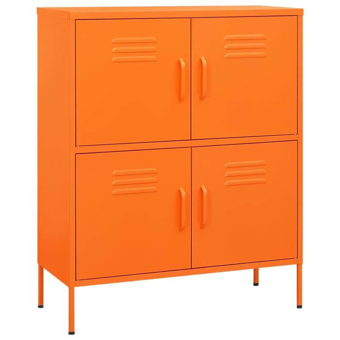 Armoire de Classement - BONNIE - Armoire de rangement Orange 80 x 35 x 1015 cm Acier -1parcel DECO B5608966