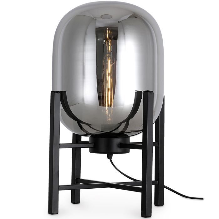 Lampe de bureau design moderne métal et verre - Crada Fumée