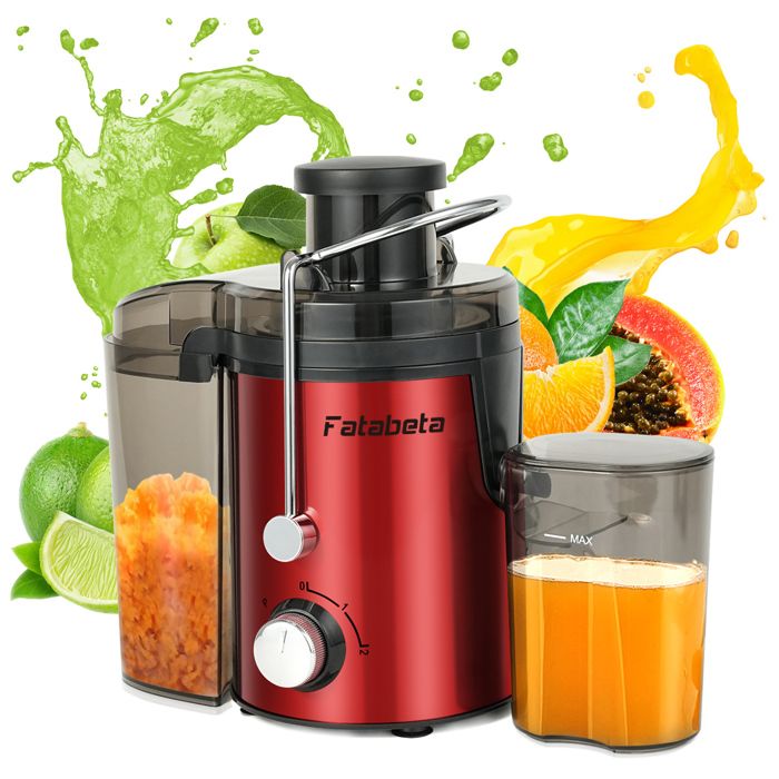 Extracteur de Jus - FATABETA - LH618 - 400W - 3 Vitesses - Récipient 550ml et Pulpe 1L - Fatabeta