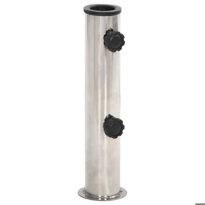 Base de parasol pour mât - VIDAXL - inox - anti-corrosion - 7x7x28 cm - compatible 38/48 mm