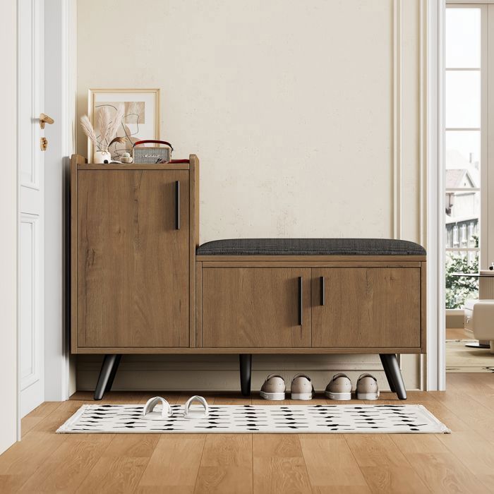 Meuble dentrée avec Banc de Rangement pour Chaussures pour Entrée Couloir 100x34x69 cm Marron Meuble dentrée avec Banc de Rangement pour Chaussures pour Entrée Couloir 100x34x69 cm Marron
