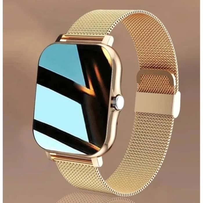 Montre connectée sportive pour hommes et femmes écran entièrement tactile appels Bluetooth bracelet numérique cadeau-keeper