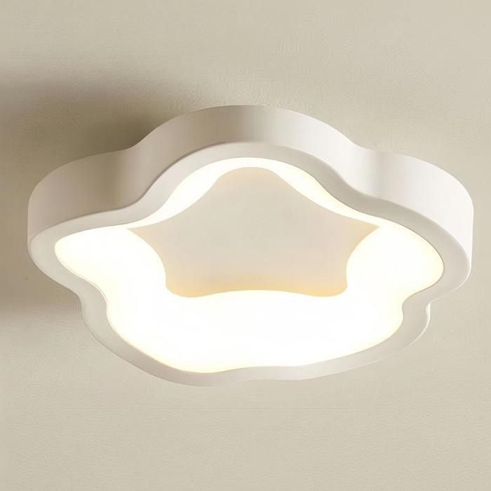 WOTTES Plafonnier LED Moderne Blanc - 14W Blanc Chaud Luminaire Fleur Lampe de Plafond pour Couloir Salle de bain - 1pcs Dia 23cm