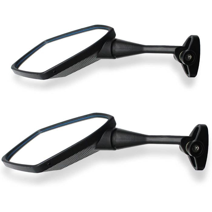 Retroviseur Moto Retro Moto 2 Rétroviseurs Moto ABS Rétroviseur Pentagonal Diamant Rotatif à 360 Degrés avec Vis