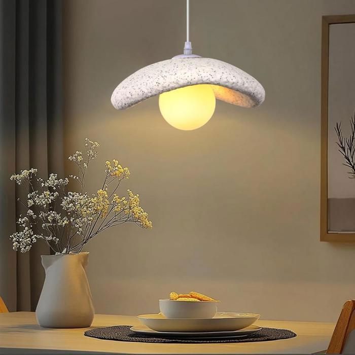 WOTTES 1 x Moderne Suspension Luminaire Industriel Ø30CM Vintage G9 Lustre Plafonnier en Ciment Réplique Lampe pour Salon Chambre