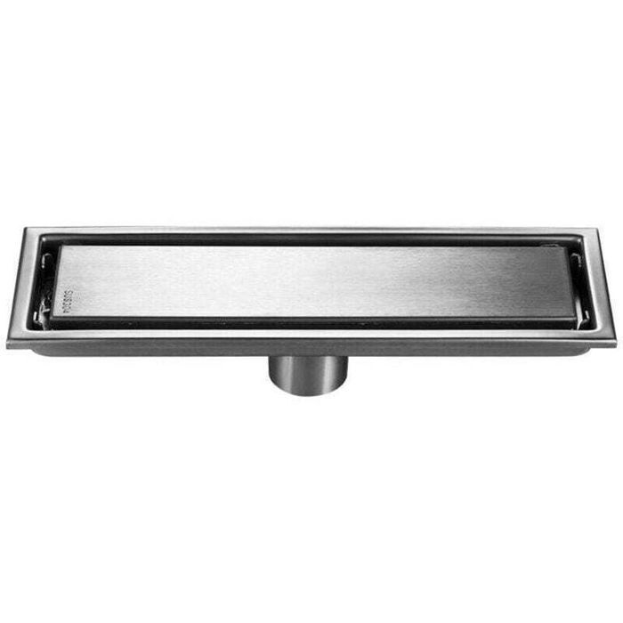 Siphon de sol invisible épaissi en acier inoxydable 304 drain de sol de douche à surface brossée rectangulaire 10X20cm