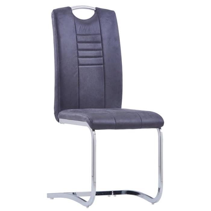 Saison Soldes 2 PCS Chaises à manger cantilever - SARAZYJ - élégant chaises cuisine - gris similicuir daim MM2169