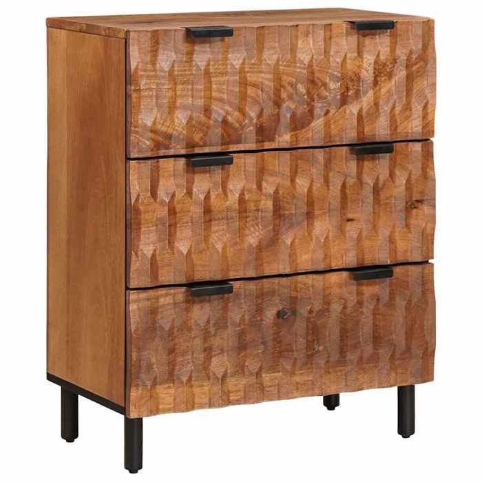 (Vente chaude)Buffet 1PC - SWEETY - Support de rangement - Dessus robuste - Finition Acacia Brun 60x33x75cm 710976