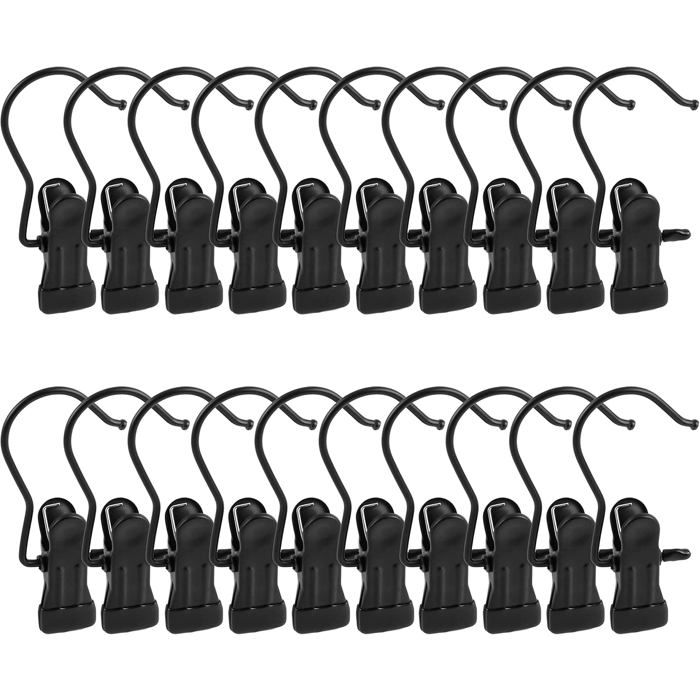 Cintre Pince Crochets 20 pièces Portable Blanchisserie Crochet Starter Clips Crochet Acier Inoxydable Crochets Polyvalents Crochet