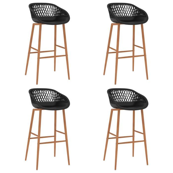 Magnifique Chaises de bar scandinave Tabourets Hauts antidérapants lot de 4 noir 48x47 5x95 5cm CL8661611