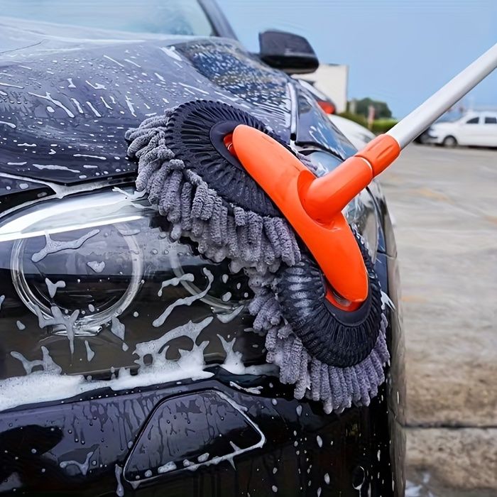 [Brosse de lavage auto] Brosse de nettoyage auto à manche long réglable ...