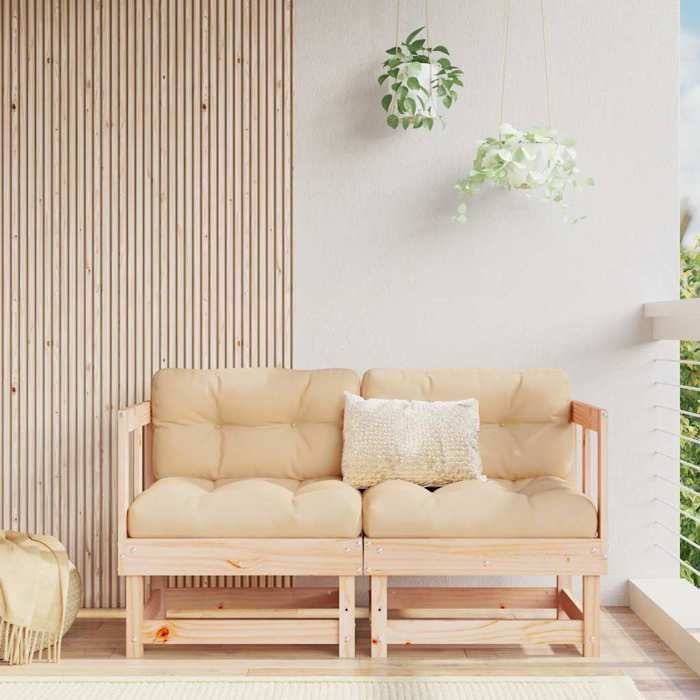 VIDAXL Canapés dangle de jardin (2 pcs) - ANTI-UV - bois de pin massif 61x61x62 cm M9548
