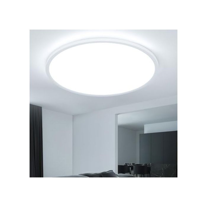 Plafonnier LED 50CM 52W Lampe Plafond Moderne 6500K IP44 Luminaire Plafonnier Rond pour Salon Salle Blanc-6500k 50CM 50CM AMPOULE Plafonnier LED 50CM 52W Lampe Plafond Moderne 6500K IP44 Luminaire Plafonnier Rond pour Salon Salle Blanc-6500k 50CM 50CM AMPOULE