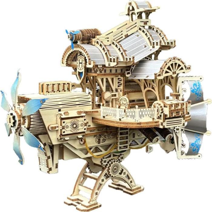 Puzzle 3D en bois pour adultes maquette de bateau steampunk à monter soi-même décoration intérieure cadeau pour femmes et hommes