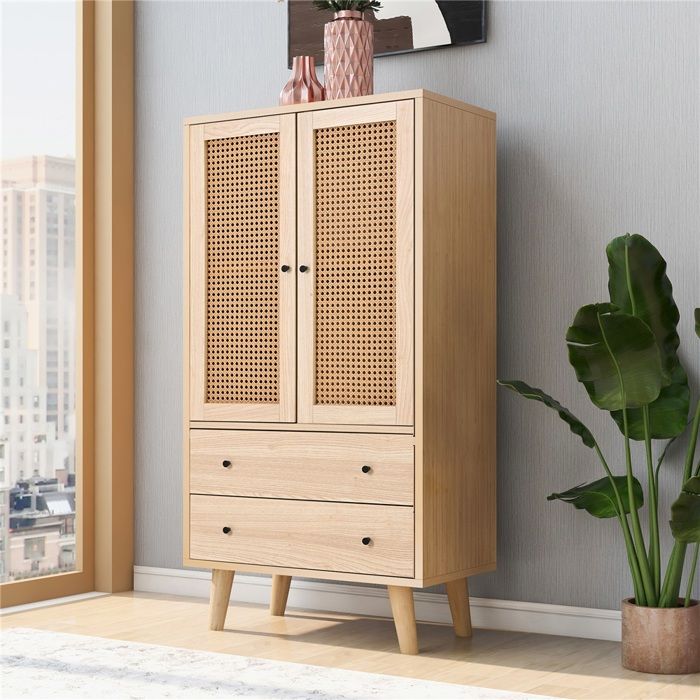 Meuble buffet 60*40*120cm rangement grand volume portes + tiroirs pour salon et salle à manger comme table TV ou commode Meuble buffet 60*40*120cm rangement grand volume portes + tiroirs pour salon et salle à manger comme table TV ou commode