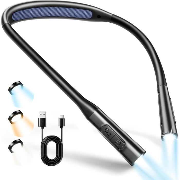Lampe De Lecture Pour Liseuse Et Livre - Lampe À Suspendre Rechargeable 100H Lumière Réglable (5 Niveaux & Couleurs) Pour Lecture