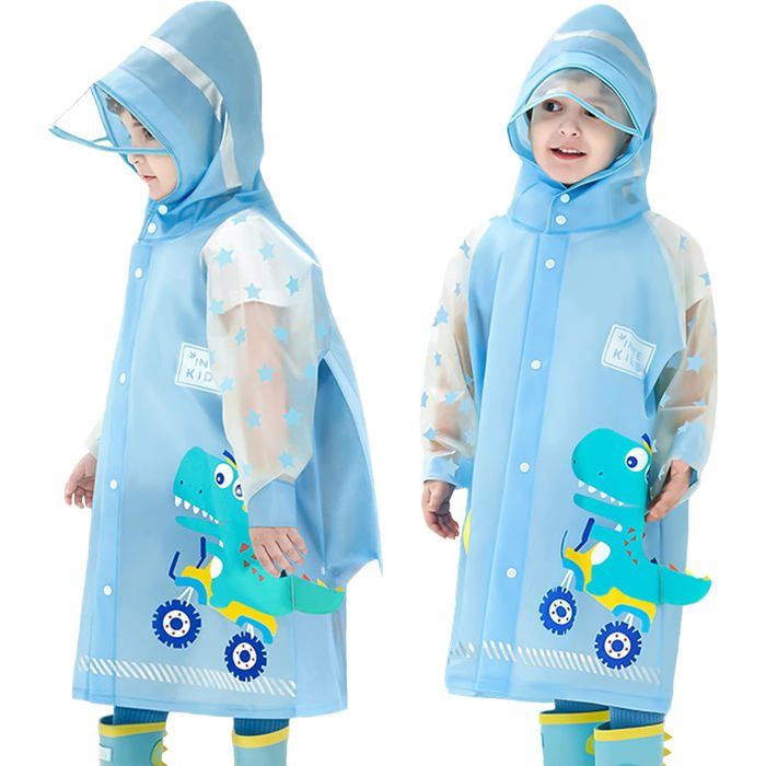 Imperméable enfant veste imperméable imperméable à capuche réutilisable vêtement de pluie aux enfants mesurant entre 95 et 105 cm.