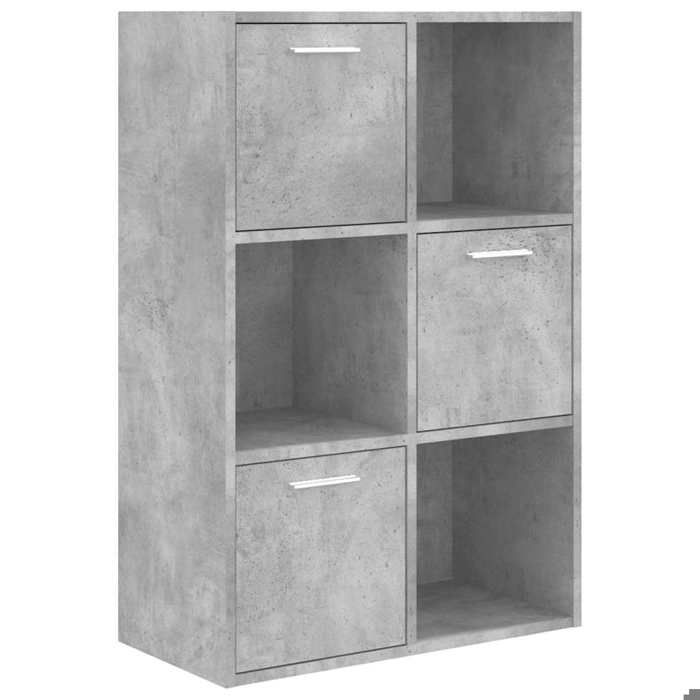 Soldes août 2026Armorie daffichage（1 PC) - Cabinet de Livre/Meuble Étagère - Gris béton 60x295x90 cm - bois dingénierie - 1953i