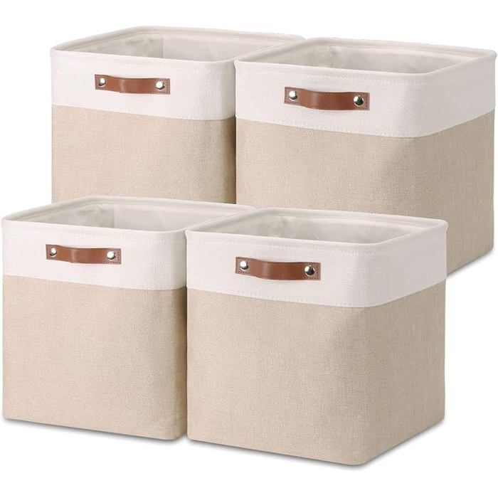 Cube de Rangement Tissu 33x33x33cmpaniers de rangement pour Armoire Étagère Casier (Lot de 433x33x33cm 4pcs