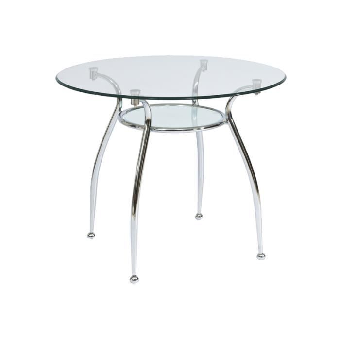 tables & bureaux - table ronde - finezja - d 90 x h 77 cm - chromé