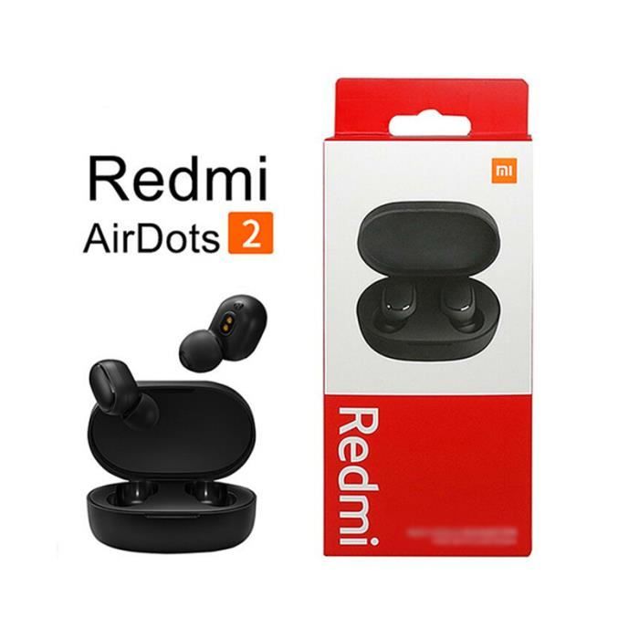 Noir-Xiaomi-Écouteurs Bluetooth Redmi Airdots 2 Fone, Casque sans fil avec  micro, Écouteurs d'origine - Cdiscount TV Son Photo