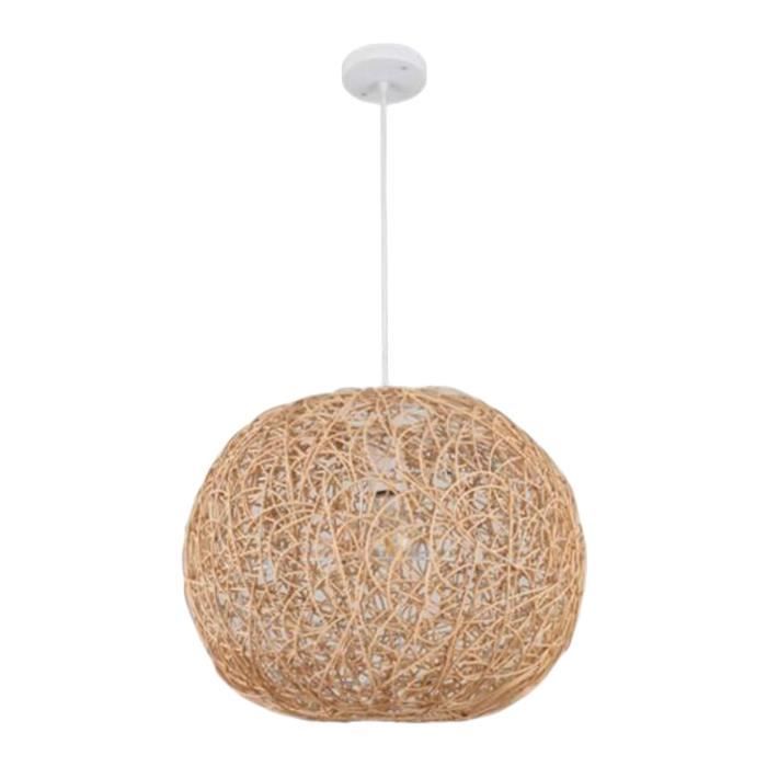 Lustre En Tissage En Bambou Décoration Simple Luminaires de Salle à Manger Lampe Suspendue En Rotin En Bambou pour Salons de Thé